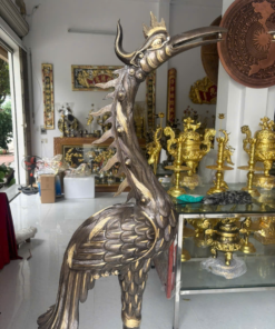 Chi tiết chạm khắc linh hạc đồng giả cổ