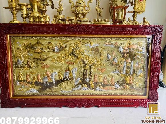 Tranh vinh quy bái tổ mạ vàng toàn bộ