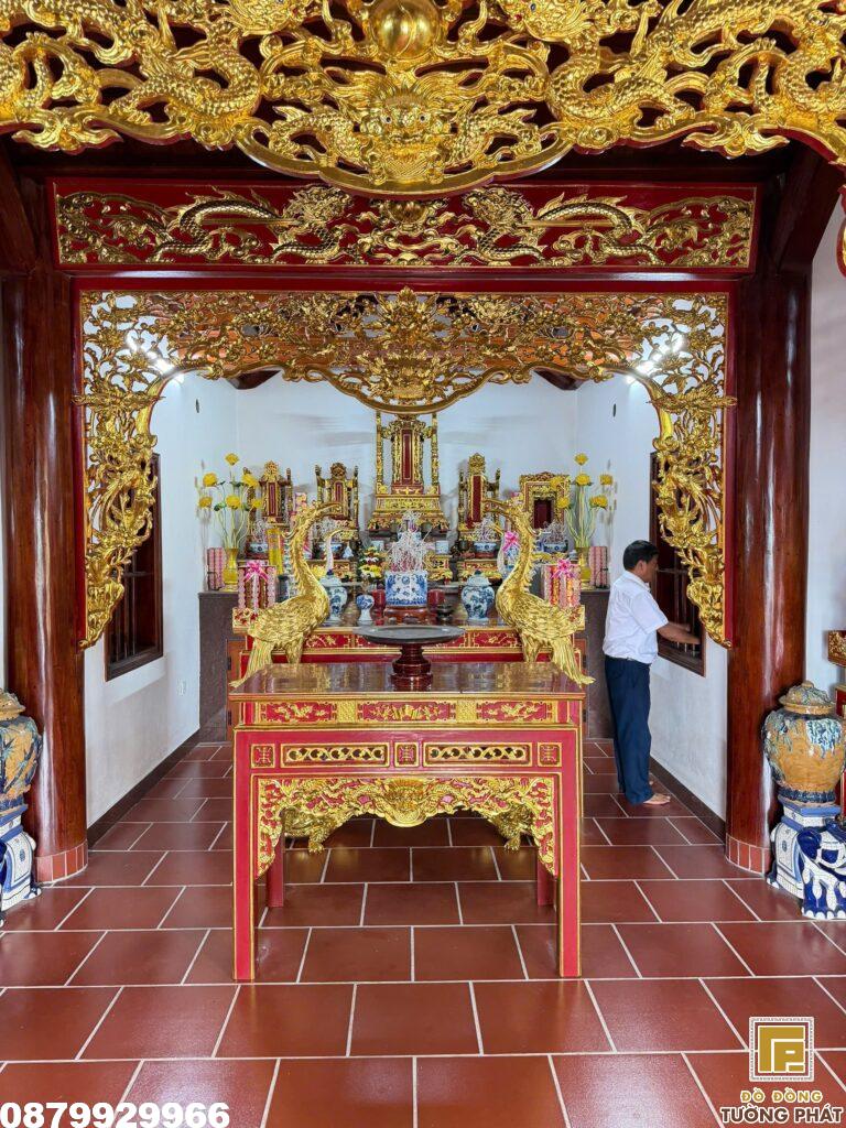 Toàn cảnh nhà thờ họ sau khi bàn giao và lắp đặt đồ thờ